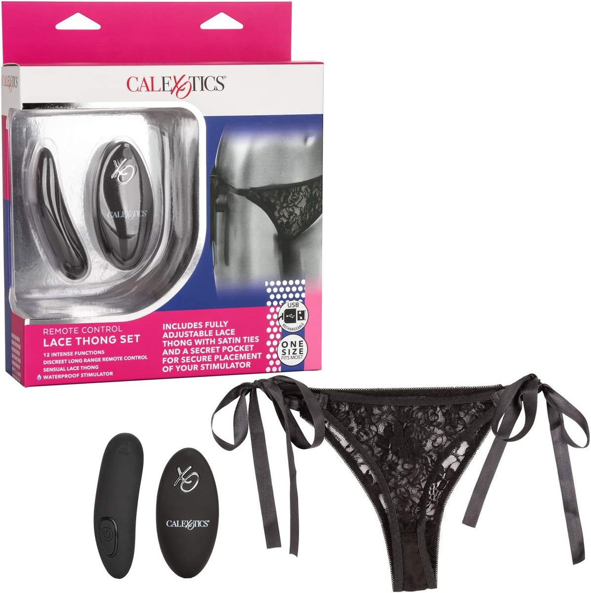 Remote Control Lace Thong Set