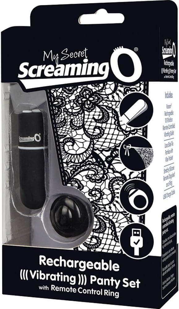 Screaming O My Secret Premium Ergonomic Vibrating Panty Set-Black main image 1